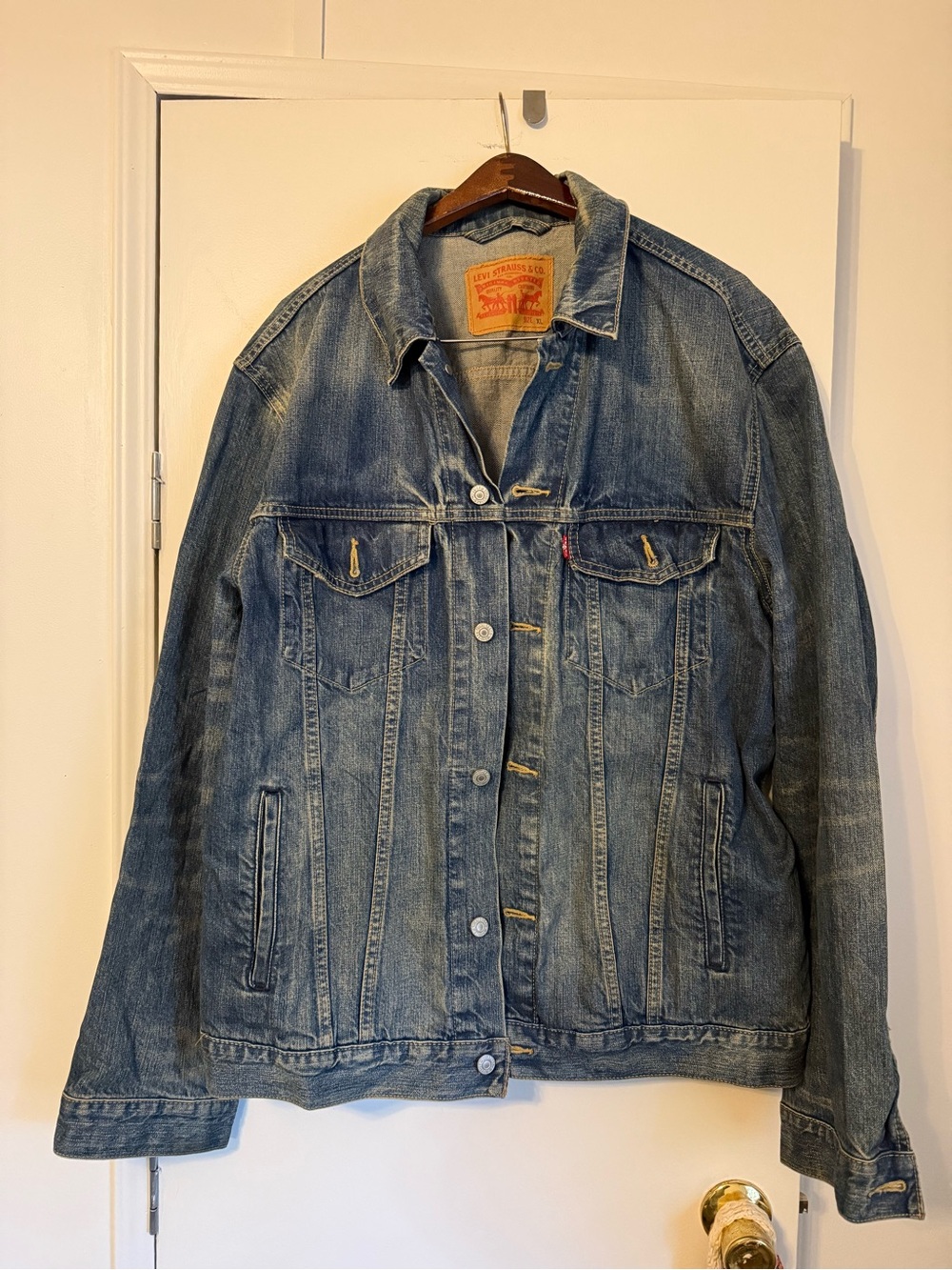 Levi's Distressed Light Blue Denim Jean Jacket
